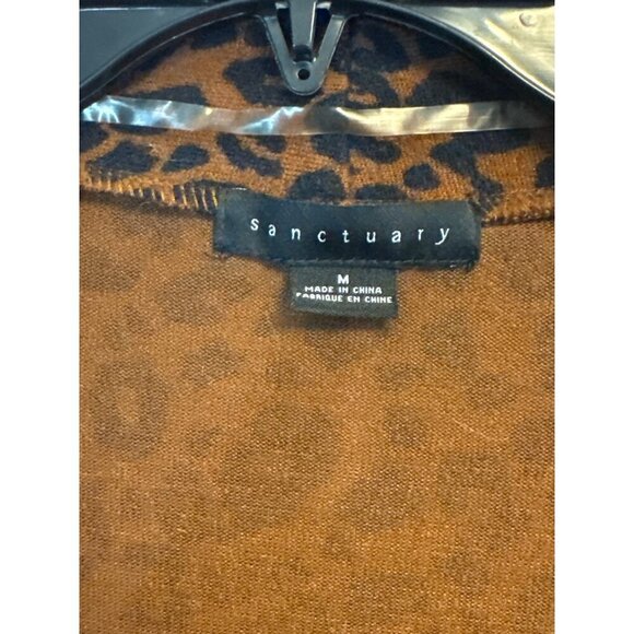 Sanctuary Lenox Leopard Cardi Sweater Size M - Picture 2 of 3